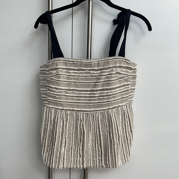 Maeve Taupe ruffle tank - Picture 1 of 4
